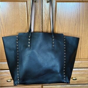 Zara Black Studded Tote Bag NEW